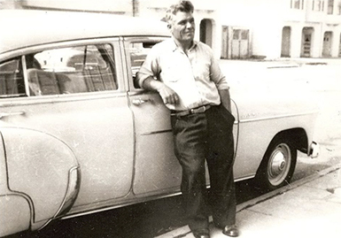 Portrait of my father Pacifico Calleja with his 1953 Chevy, circa 1965.